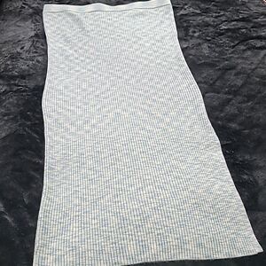 House of Harlow 1960 Blue/White Ribbed Tube Dress